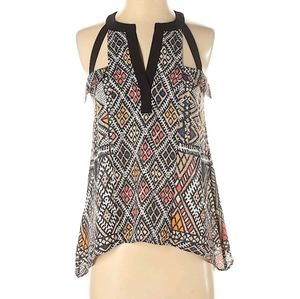 BCBGMaxAzria Clementine Aztec Print Sleeveless Tank Top Casual Size XXS